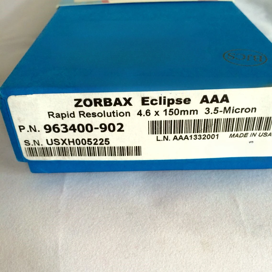 963400-902 Agilent Column Eclipse AAA 4.6 X 150mm 3.5um