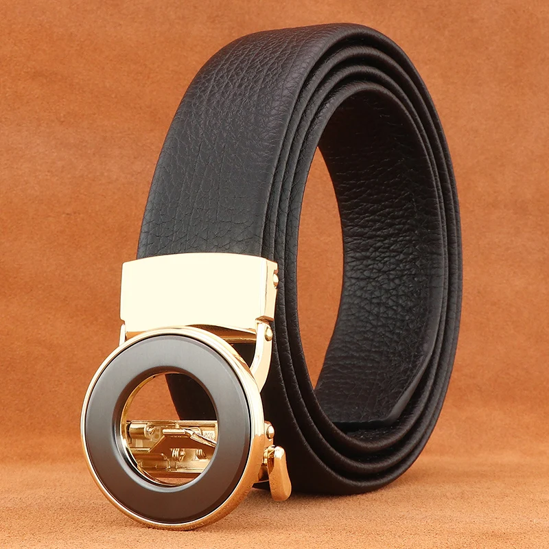 

High Quality designers Round belts with automatic buckle for men genuine leather formal belt from pretina for young men