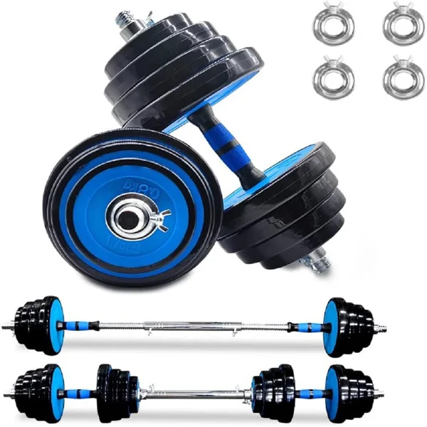 

ZK30 Adjustable Weights Dumbbells Set of 2, 66Lbs 2 in 1 Exercise & Fitness Dumbbells Barbell Set for Men Women