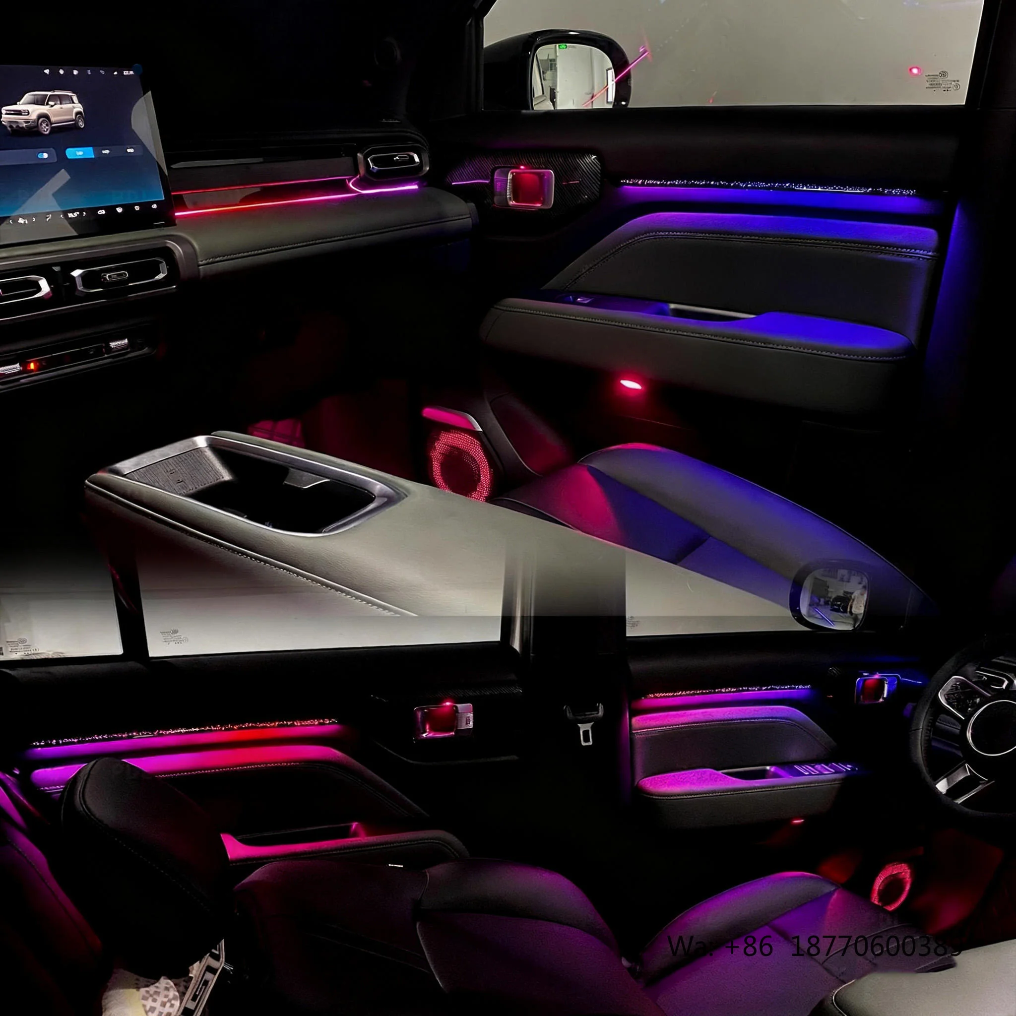 SJC New Product 64 Colors Starry Sky K4 Universal LED Strip Lights for Car Interior Symphony Effect for Decoration Upgrade