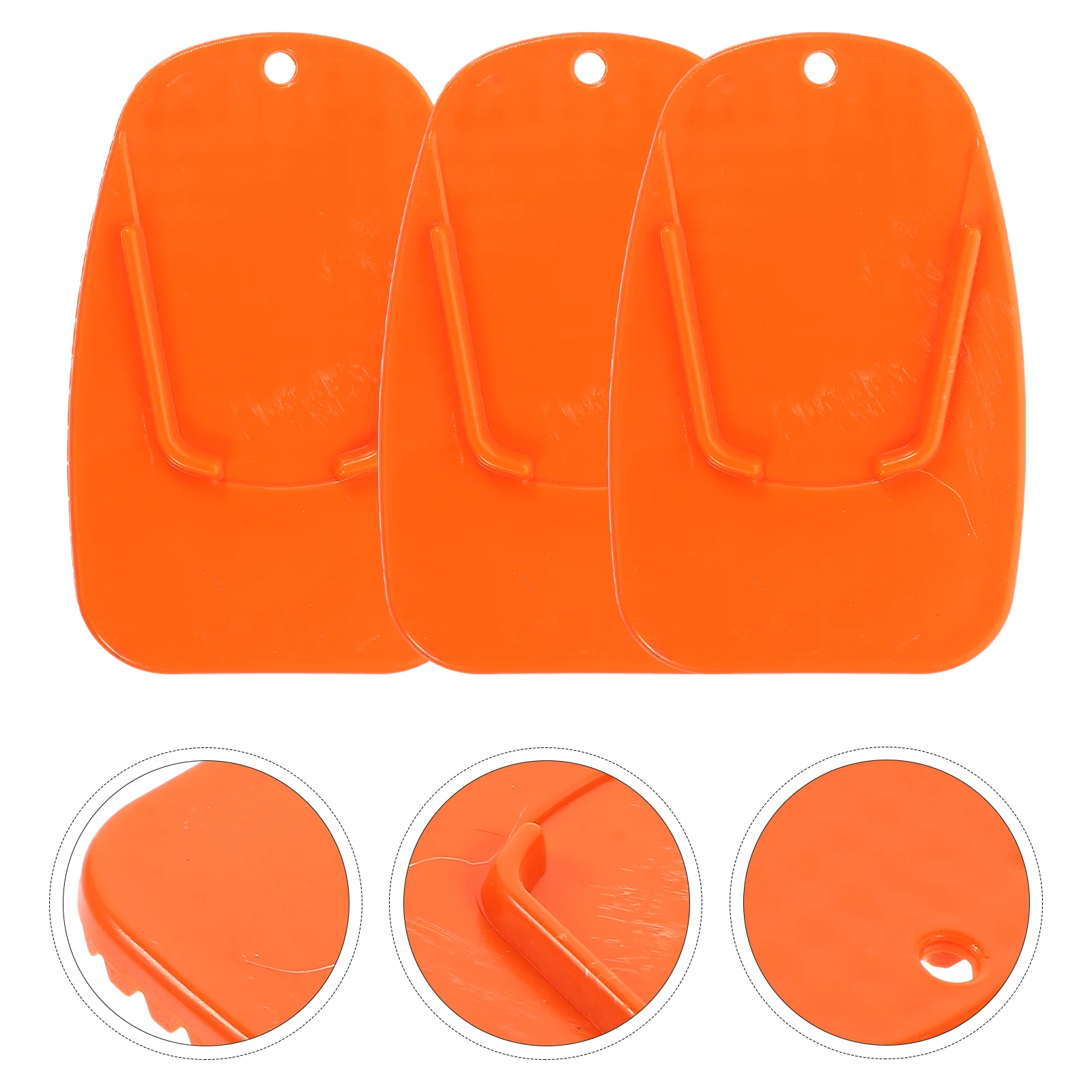 

6 Pcs Motorcycle Kickstand Mats Moped Scooter Supports Folding Plastic Replacement Pads Man