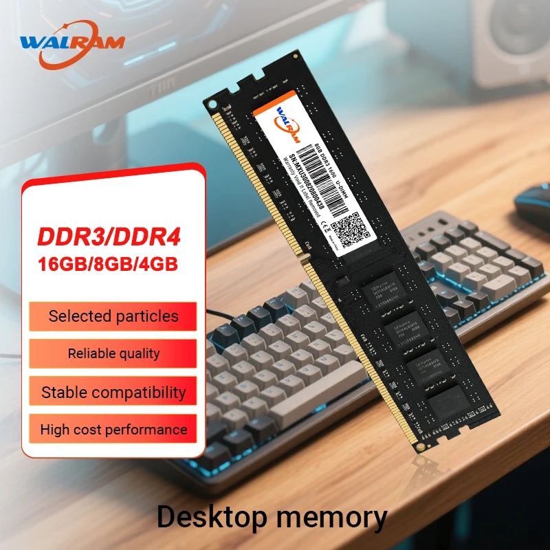 Walram Memoria Ram DDR4 8GB 16GB 3200MHz 2666MHz Desktop internal RAM DDR3 4GB 1600MHz 1333MHz Computer UDIMM Memory For PC