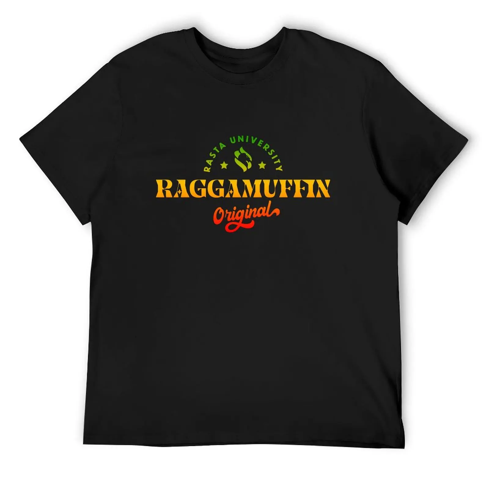 

Rasta University Raggamuffin Original Rasta Colors Reggae T-Shirt oversized graphic tee kawaii clothes clothing for men
