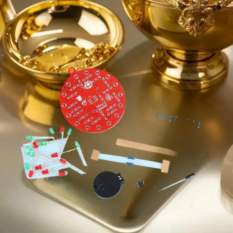 DIY Assembly Kit with NE555 Timer and Dual-Color Flashing LEDs – Suitable for Arduino-Compatible Systems - Soldering Practice