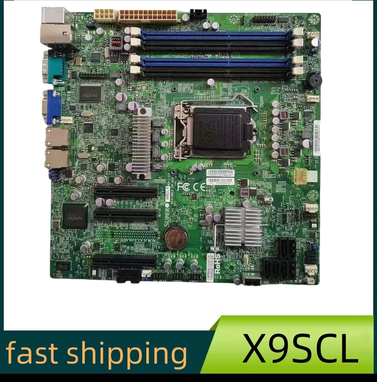 

X9SCL For Supermicro Server Motherboard LGA1155 DDR3 SATA 2.0 PCI-E 3.0 USB 2.0 Xeon E3-1200 V1 V2 Series