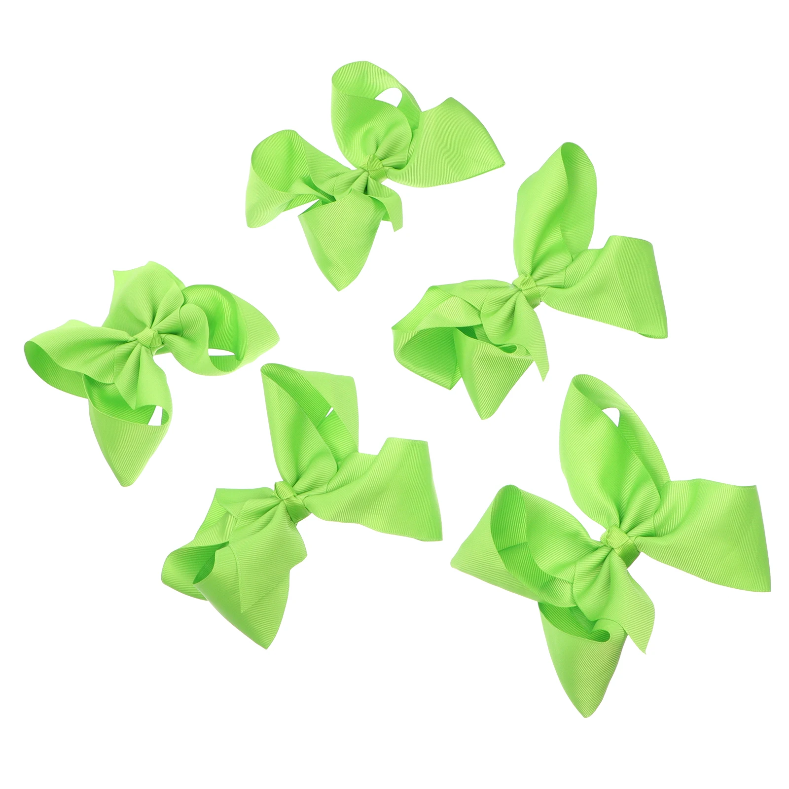 

5 Pcs Bow Hairpin Headgear Little Girls Accessories s Clip Green Polyester Ribbed Belt