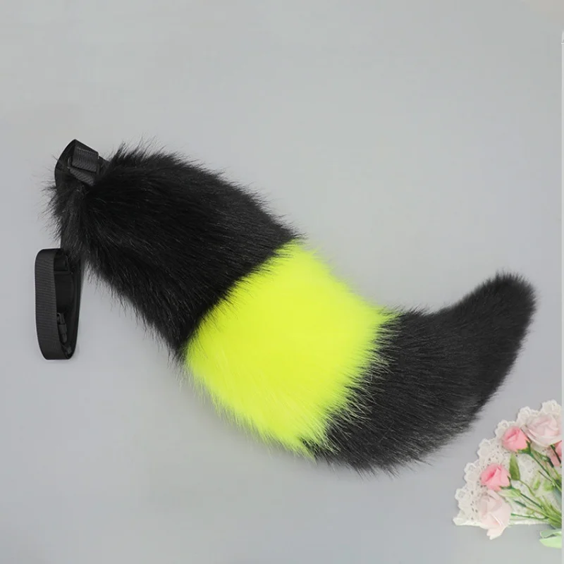 New Handmade Halloween Subculture Animal Fox  Ear Monthly Simulated Furry Fox Ear Hairband  Realistic Tail Set Cosplay Props