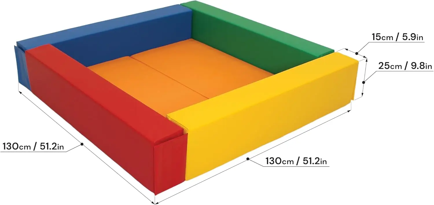 Ball Pool for Toddlers Foam Pit for Activities Indoor and Outdoor in Multicolor (51 inch)