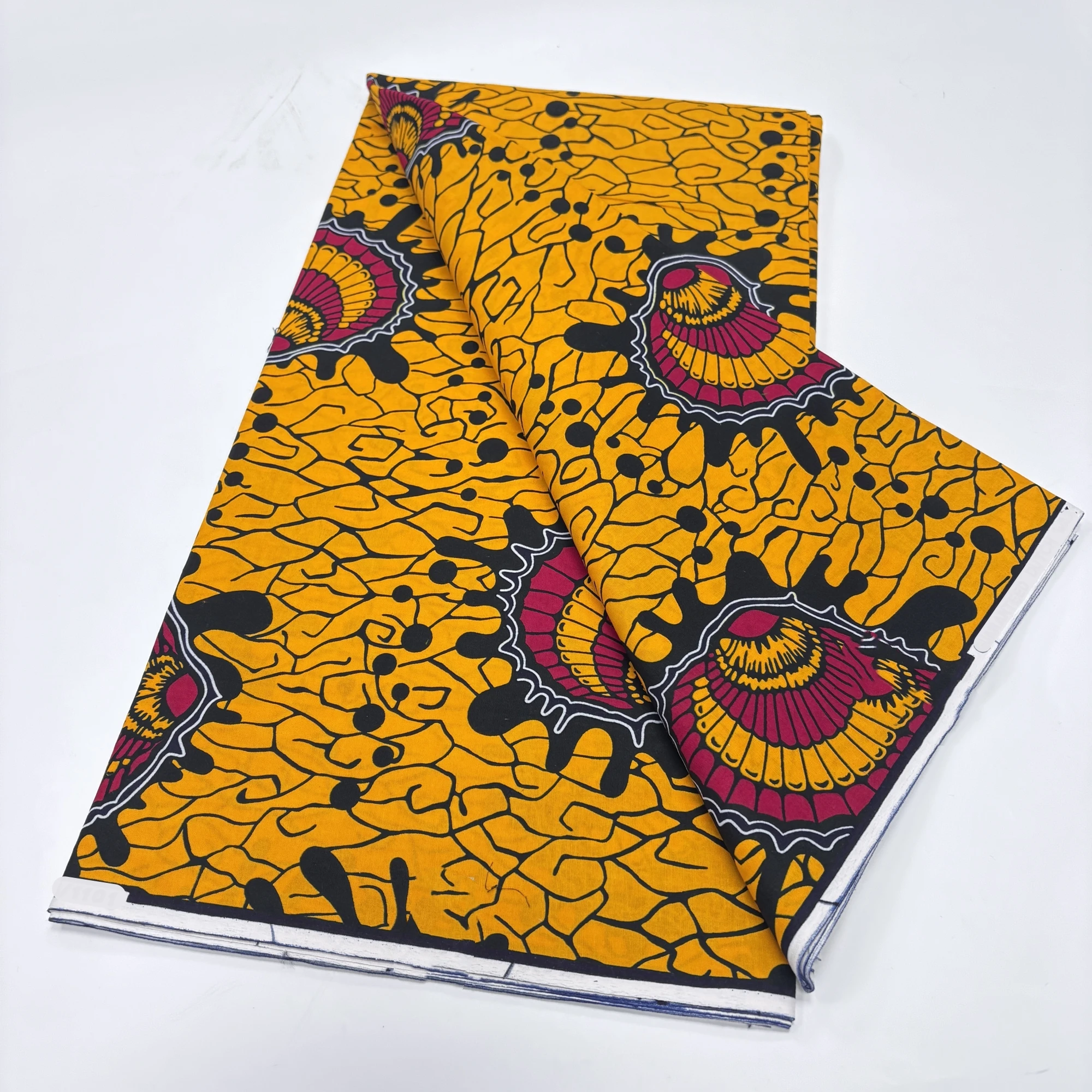 New Soft 100% Cotton African Real Wax Fabric 6yards Ankara Print Tissu Batik Pagne Loincloth For Women Dress ZF6-801-2