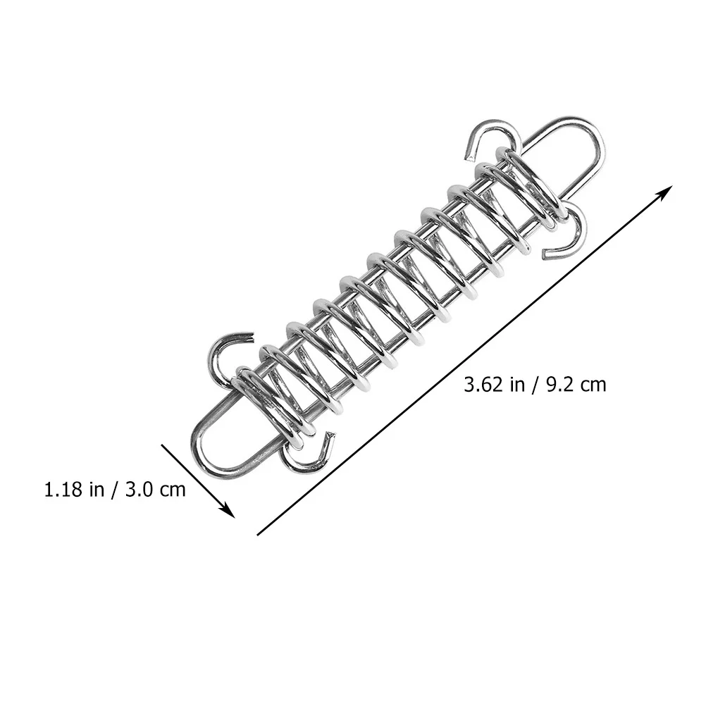 1 مجموعة الصلب خيمة خطاف بنابض مشبك مرونة عالية الرياح حبل الموتر للتخييم الأرض مرساة مكافحة تشوه عقد قوي