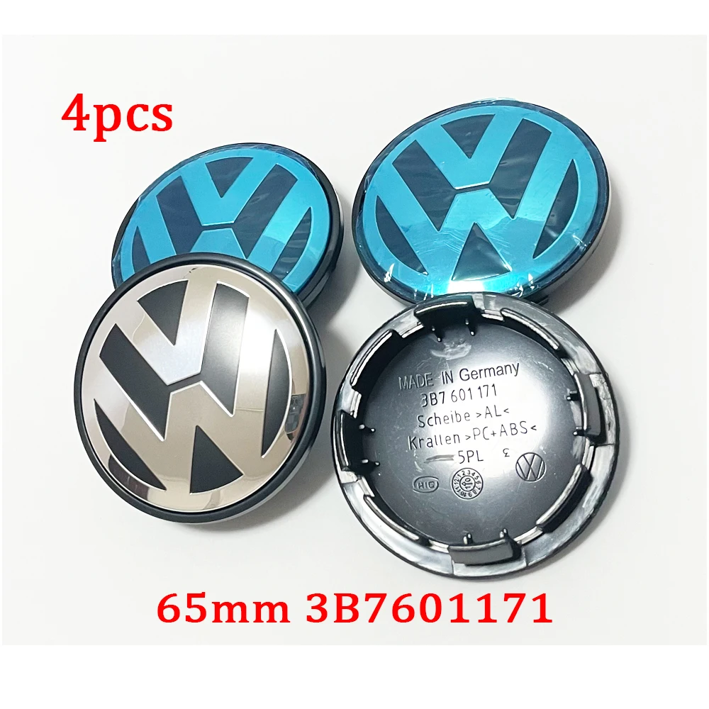 4pcs 55mm 56mm 65mm 70mm Car Styling Wheel Center Cap Hub Covers Badge Accessories For VW Volkswagen Golf 3B7601171 1J0601171