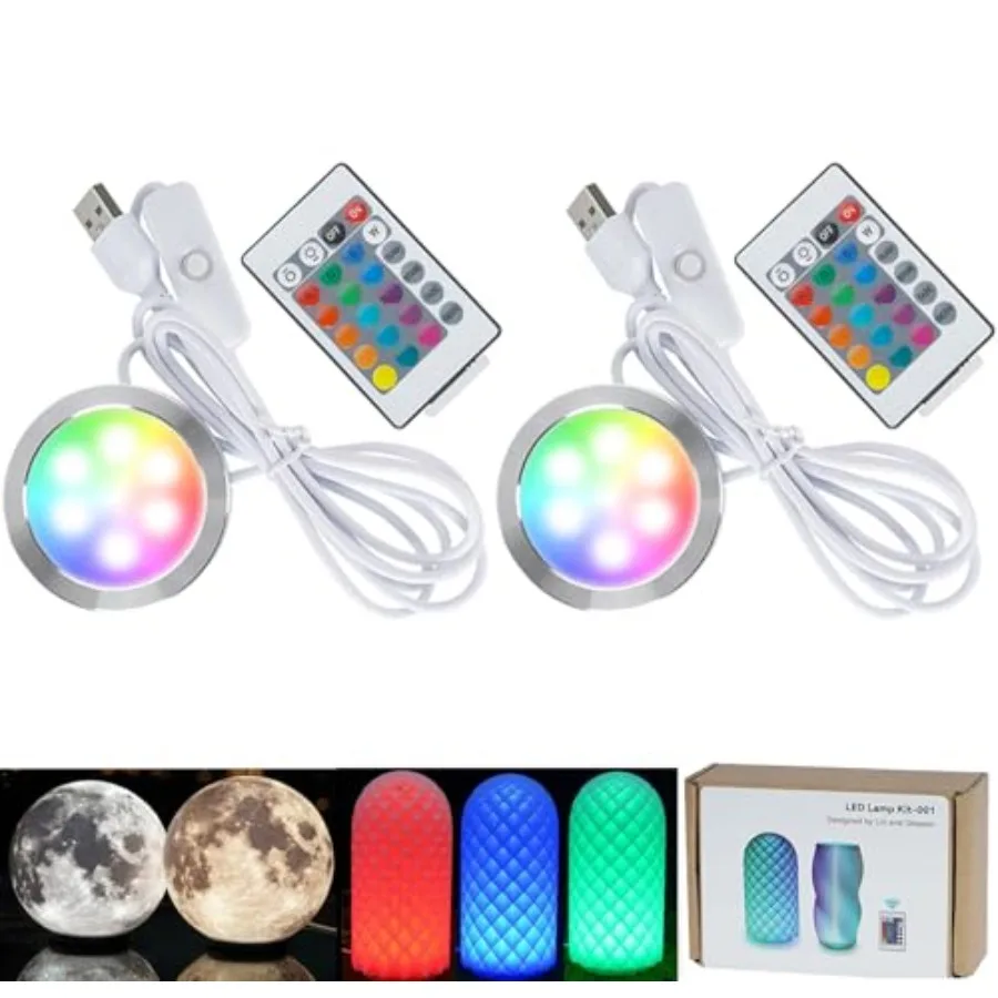 

2PCS RGB LED Lamp Kit 001 for Bambu Lab A1 mini/A1/P1S/P2S/X1C/X1E/X2D/H2D/H2C/H2S Makerworld 3D Printed, Power Outage Color St