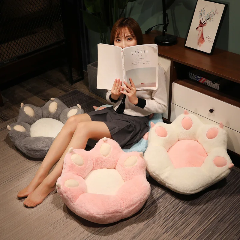 

Cute Dumplings Plushie Toys Simulation Pillow40/50CM Creative Cat Paw Shaped P Stuffed Soft Creative Food Cushion Birthday Gifts