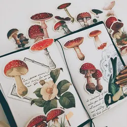 17PCS Wild mushroom Stickers Crafts And Scrapbooking stickers book Student label Decorative sticker DIY Stationery