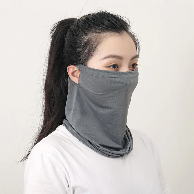 Outdoor Cycling Ice Mesh Mask Sports Sunscreen Scarf Neck Protection Face Protection Multi-functional Head Scarf Climbing Mask