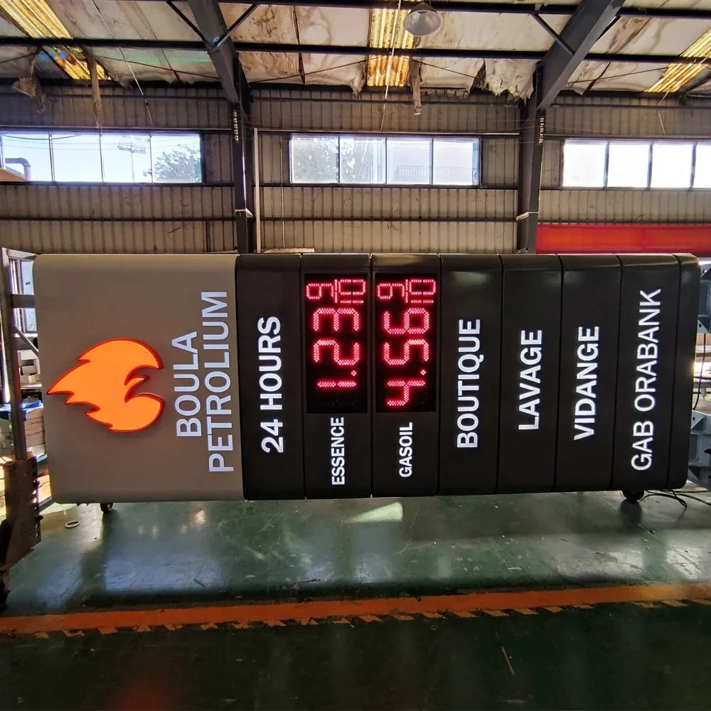 لوحة أسعار محطة البنزين الدائمة لمحطة LED #2