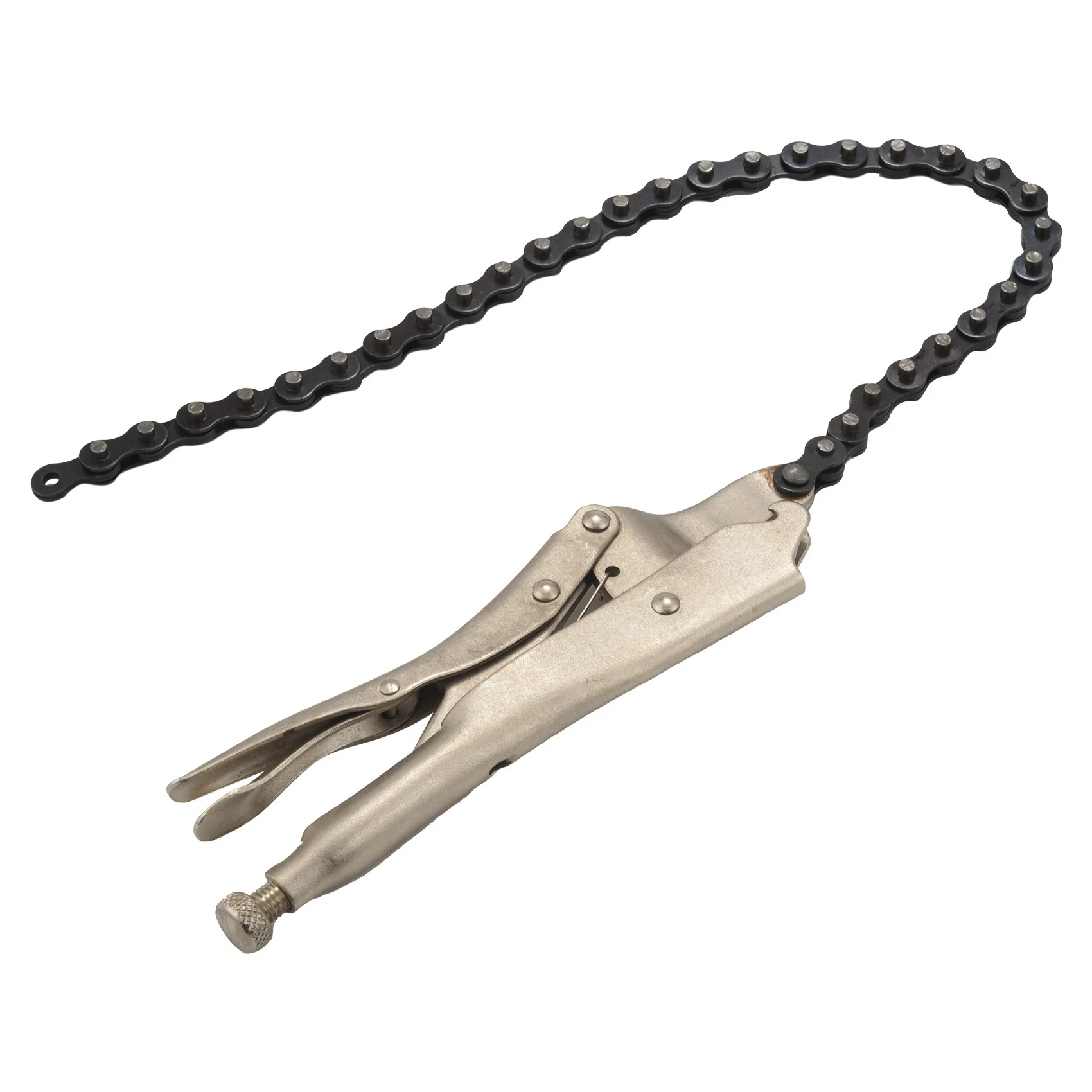 A7THK-10 Inch Chain Vise Clamp Plier Locking Grip Wrench Oil Filter Pipe 16.5 Inch Chain Length