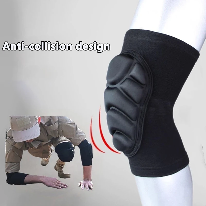 1 Pair Thick Sponge Knee Pads Elbow Sleeves Guard Collision Avoidance Sport Fitness Protective Kneepad Skate For Soccer Cycling