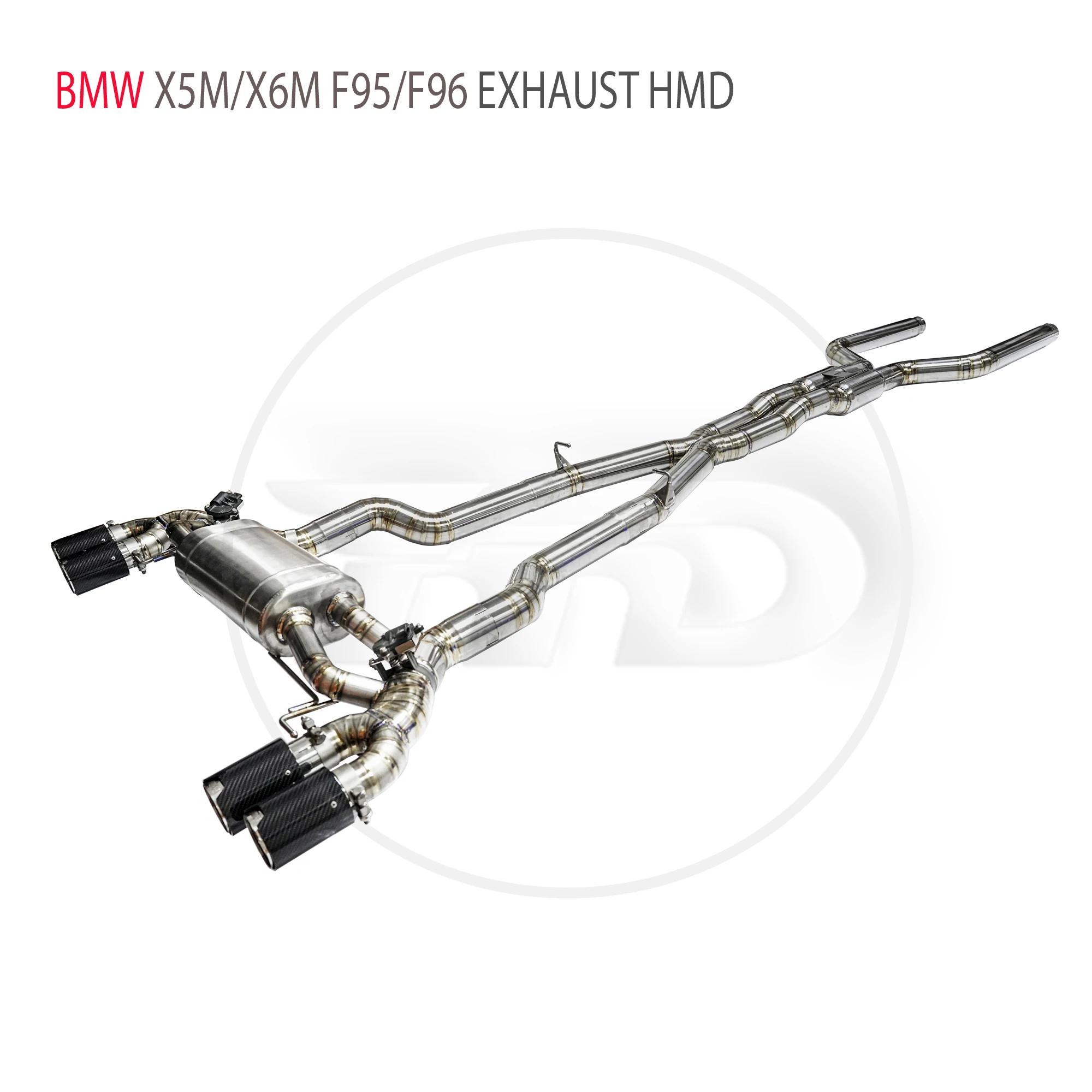 

HMD Titanium Exhaust System Performance For BMW X5M X6M F95 F96 4.4T 2019+ Valve Muffler With M Style Tips