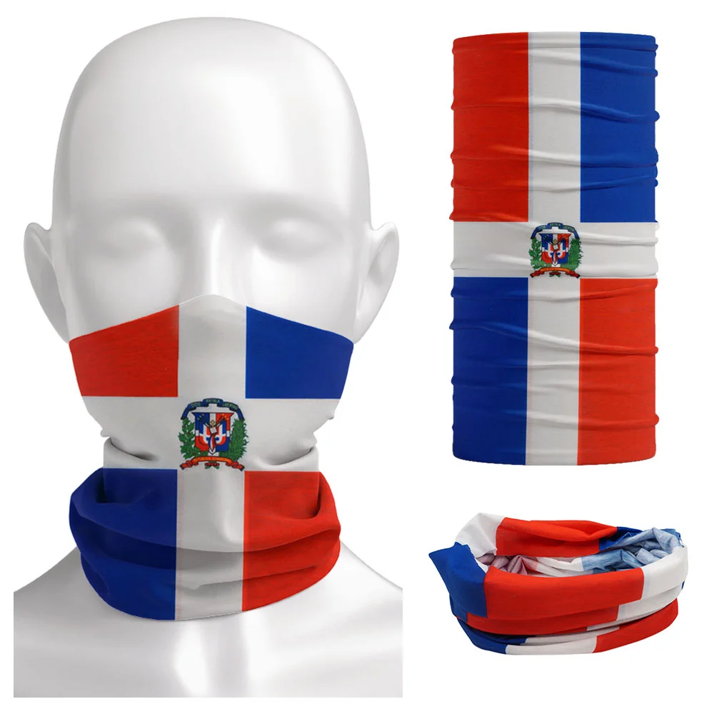 Bandana con bandera nacional de Dominica para hombre y mujer, pasamontañas sin costuras, pañuelo para el cuello para senderismo, ciclismo y pesca, mascarilla facial para verano