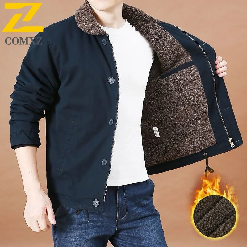 

COMXZ Мужская куртка-хлеб, модная уличная куртка для отдыха, теплый дизайн, хлопковая стеганая куртка для путешествий, повседневная прогулочная утолщенная стеганая куртка