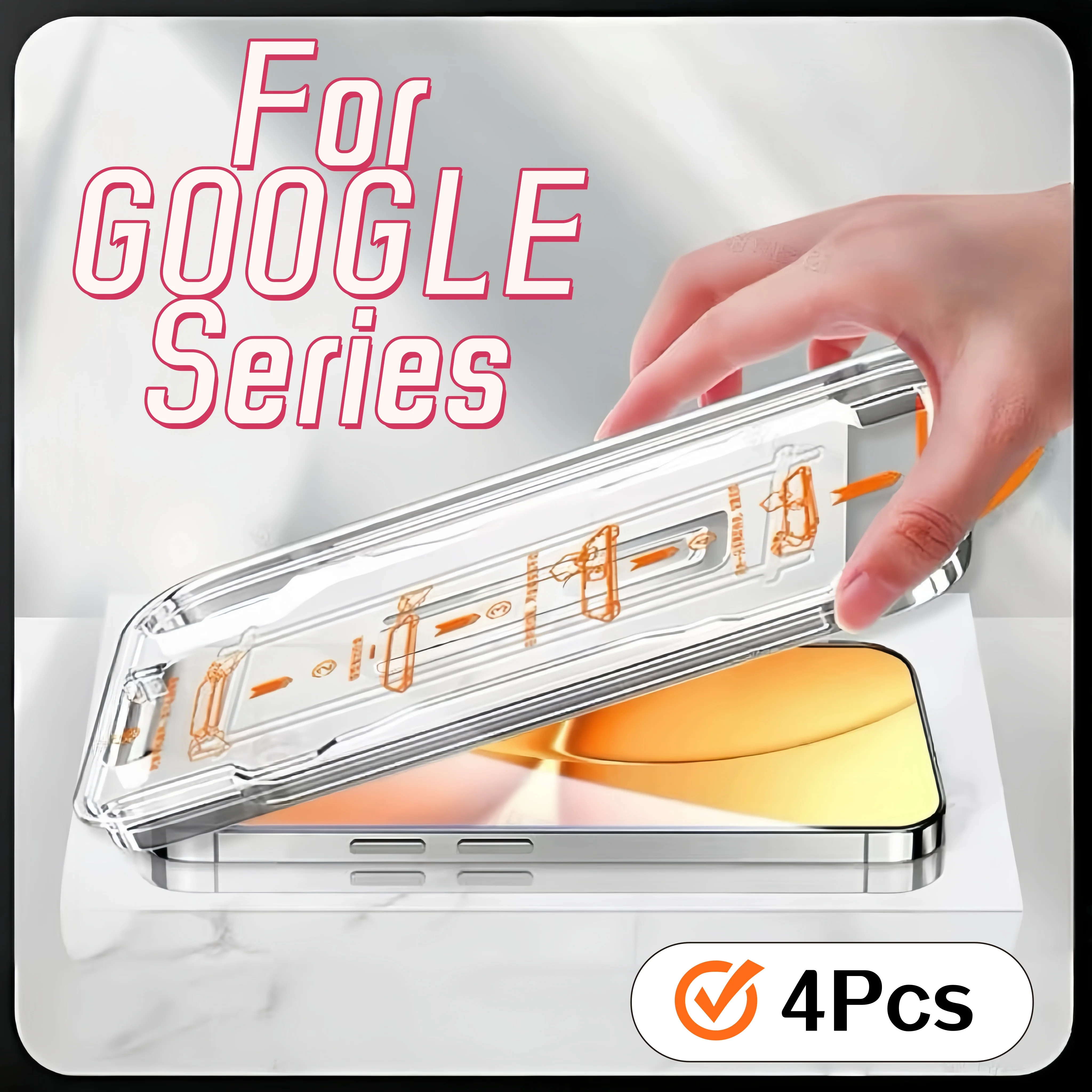 

HD Tempered Glass Screen Protector for Google Pixel 6A, 6, 7, 8, 9, 10A Series, 4 Pack