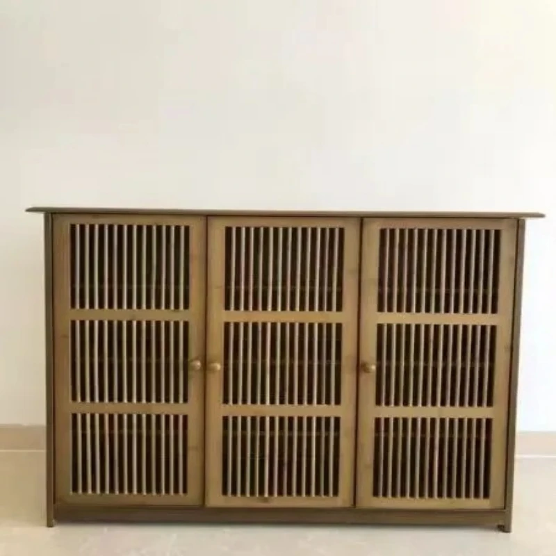 Multifunctional Bamboo Shoe Cabinet with– Entryway Furniture Organizer forShoesEco-Friendly Wooden