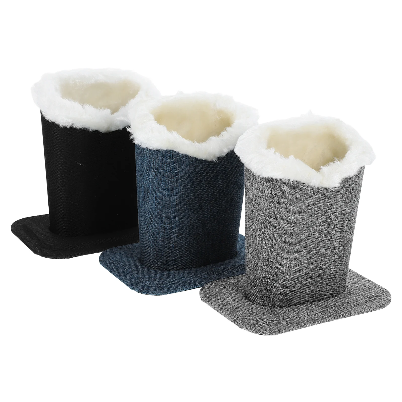 

3pcs Lined Glasses Holder Simple Design Eyeglass Stand For Home Office Display Use Soft Cushion Glasses Storage Base Decorative