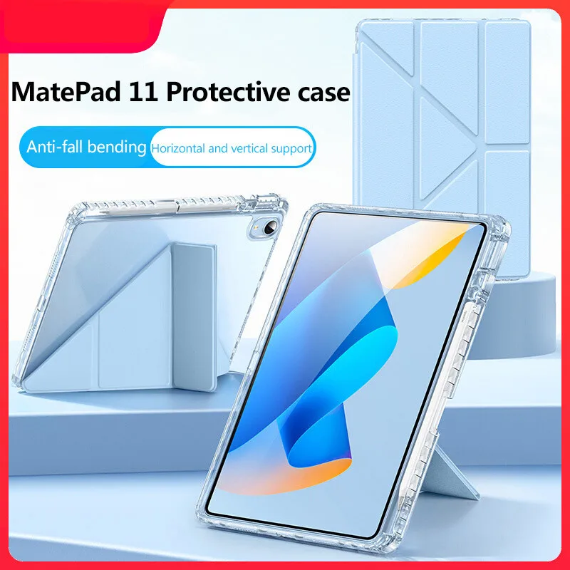 Clear Acrylic Protective Case For Huawei MatePad Air 11.5 2023 11 Pro11 10.4 Pro 10.8 11.5 11 PaperMatte Y-fold Stand Cover