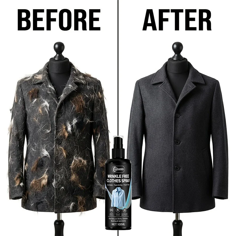 Wrinkle Free Clothes Spray, Anti Static Fabric Spray, Prevent Pet Hair Sticking to Garments