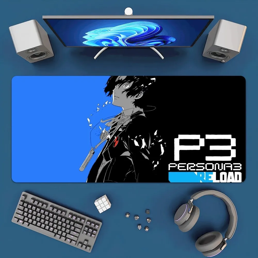 Game Persona 3 ricarica P3RE Mousepad Office tappetino per Mouse grande tappetini per tastiera gioco per Computer in gomma per PC tappetino per