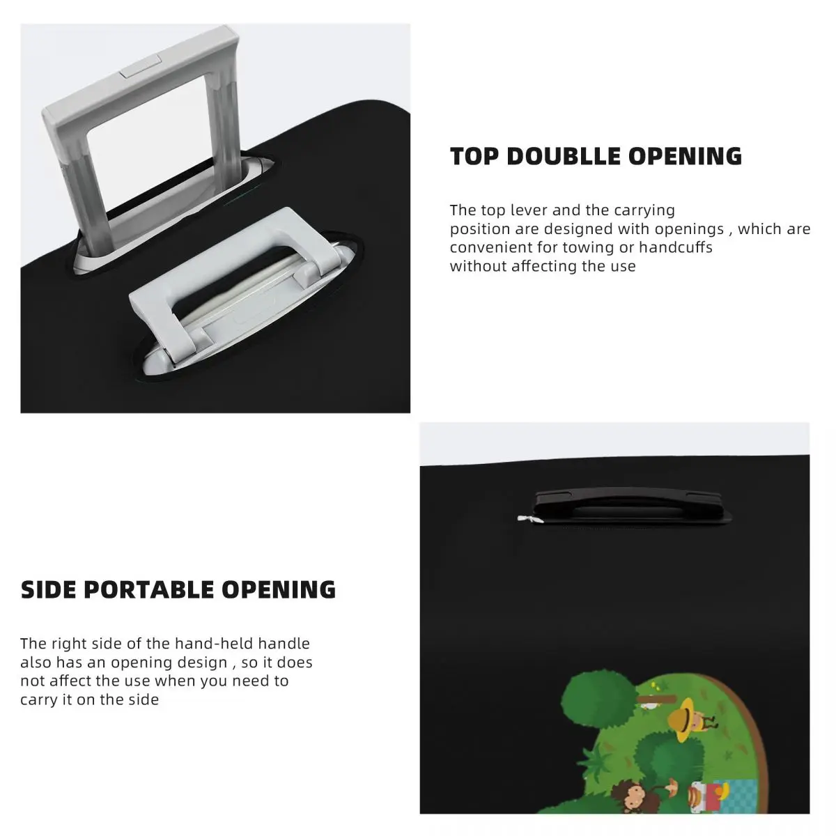 متستر Sasquatch العائمة نزهة غطاء حقيبة حماية مرونة رحلة الأمتعة حامي يغطي لمدة 18-32 بوصة