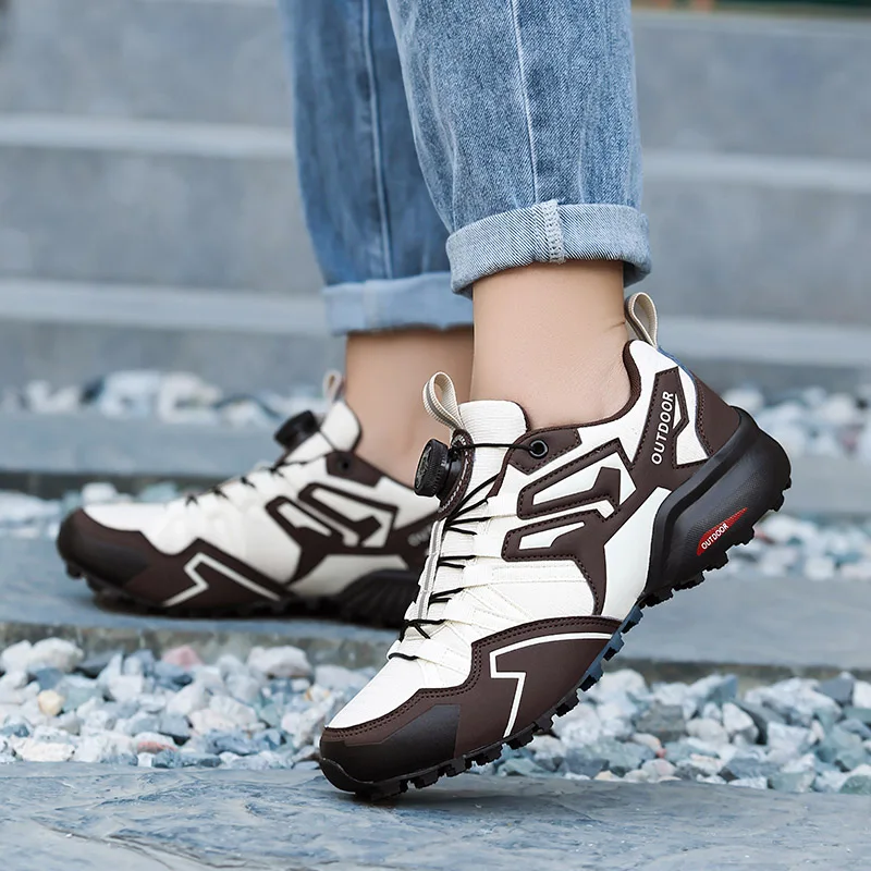 Zapatos de senderismo y zapatos de ciclismo de moda: suelas de goma duraderas y antideslizantes, absorción de impactos, parte superior de tela transpirable, con un