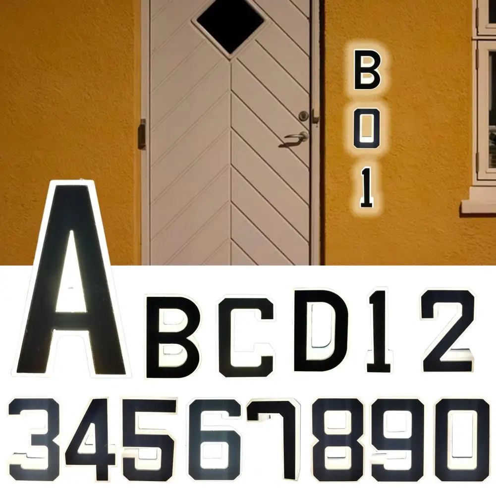 

Солнечная лампа с номером дома Декоративные наружные фонари Светодиодная вывеска с номером дома на солнечной энергии с настраиваемыми буквами для почтового ящика