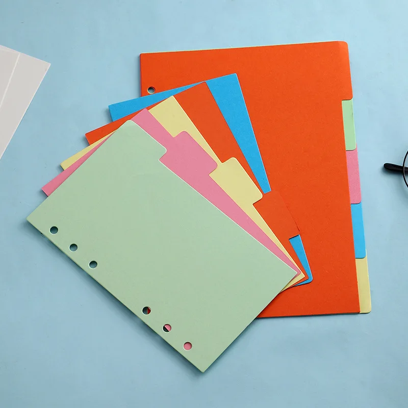 A4 A5 B5 A6 Color Index Page Craft Classification Page Loose-Leaf Book Separator Sheet Handbook Separator Office Accessories