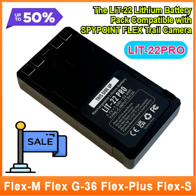 

Flex-M, Flex G-36, Flex-Plus, Flex-S Replacement Battery for LIT-22 Hunting Trail Camera