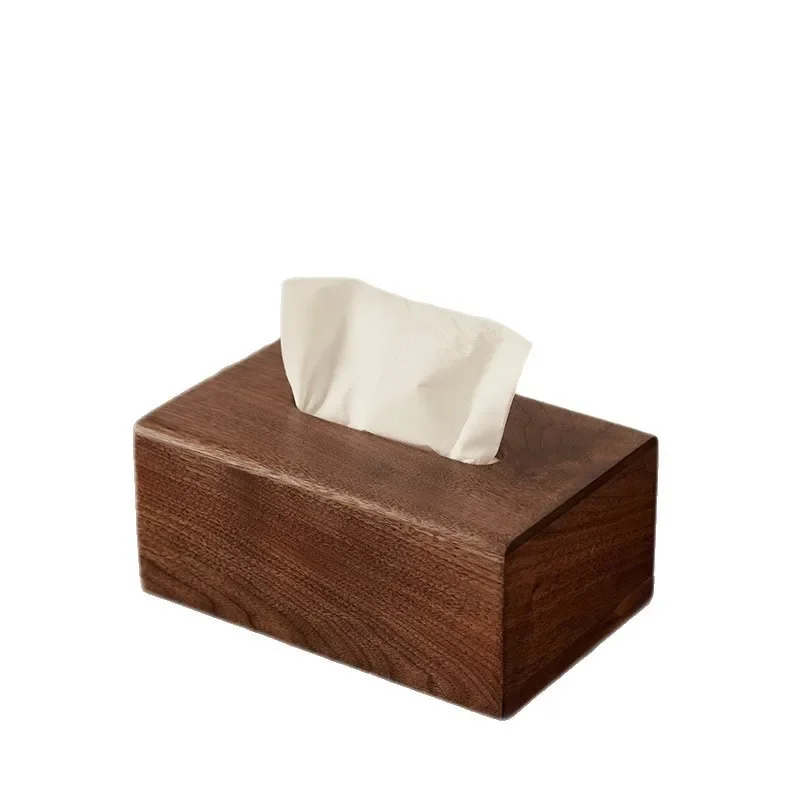 

Walnut tissue box, living room, bedroom, household paper box, Nordic hand paper box, coffee table, wooden light luxury napkin
