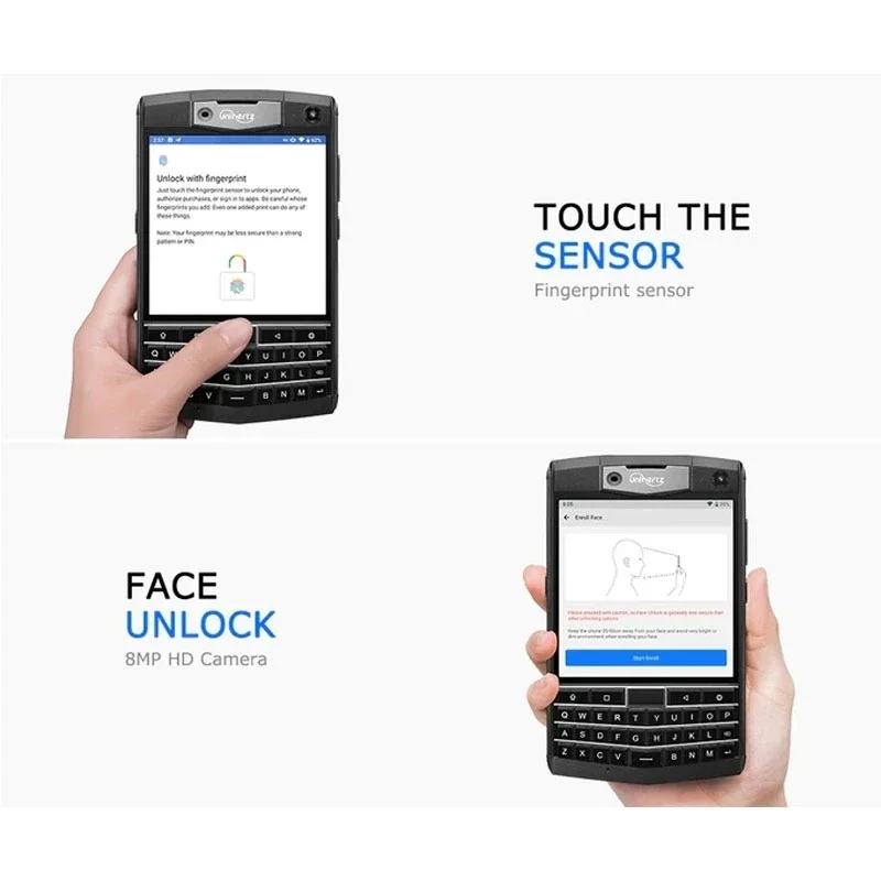 هاتف ذكي متين من Unihertz Titan ، هاتف محمول QWERTY Keyboard ، أندرويد 10 ، 6 جيجابايت + + GB ، way mAh ، our Core ، Octa Core ، 4G NFC ، نسخة عالمية