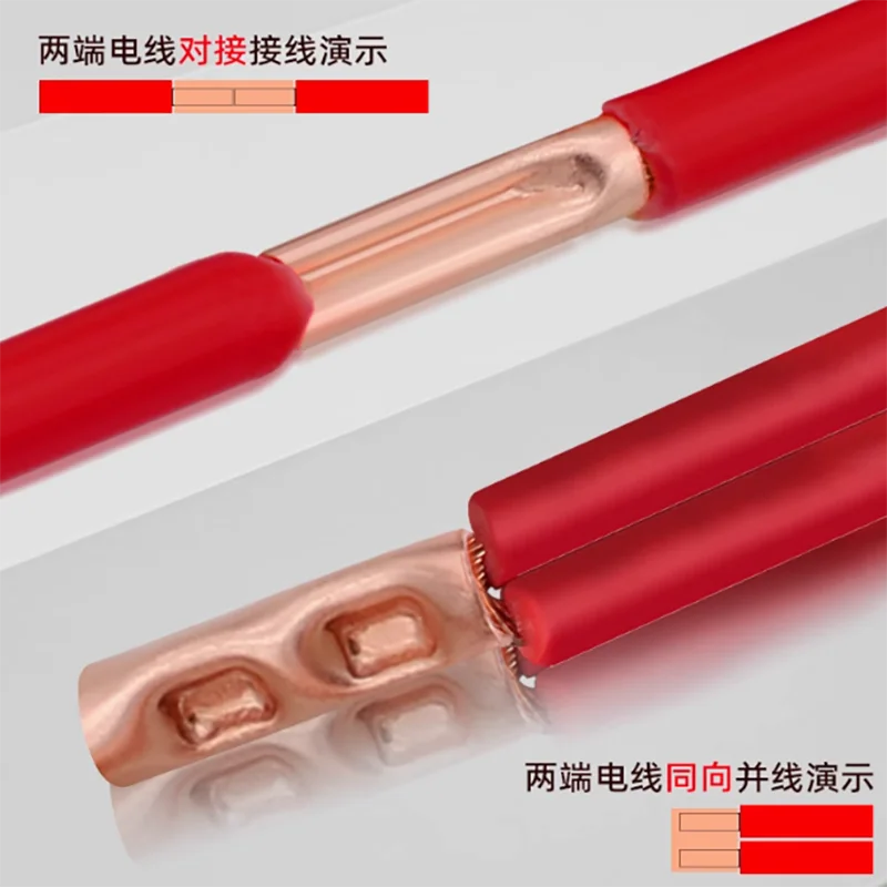 Copper Butt Connecting Pipe Wire Joint Small Copper Tube Butt Terminal Cable Lug Connection Tube Wire Connector