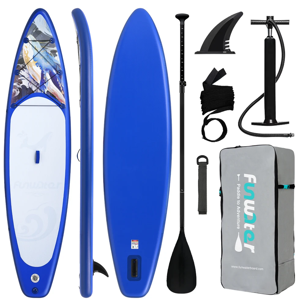 Funwater Stand Up Paddle Board Surfplank Opblaasbare Stand Up Paddling Board Surfen Sup Board met accessoire Max. belasting 330 pond