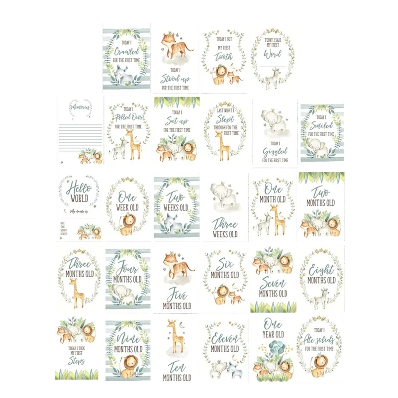 

57EE Baby Month Sticker Growing Milestones Memorial Monthly Photography for Newborn Infant Girls Boys Photo Accessories Gift