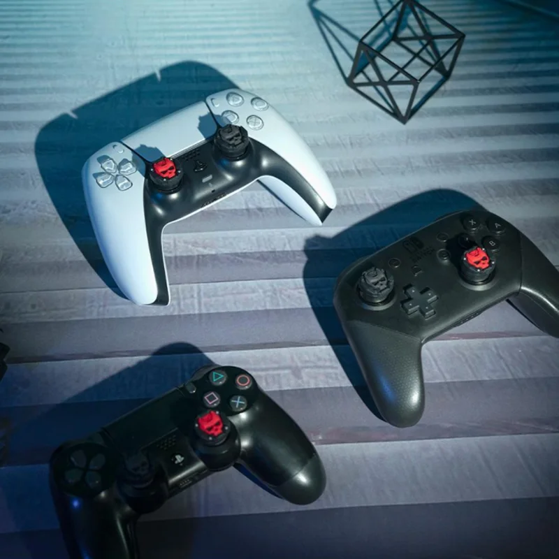 กะโหลกซิลิโคน Thumb Stick จอยสติ๊กสำหรับ Sony PS5 PS4 PS3 Xbox One/360 Slim Series X/S Switch Pro กรณี Protector