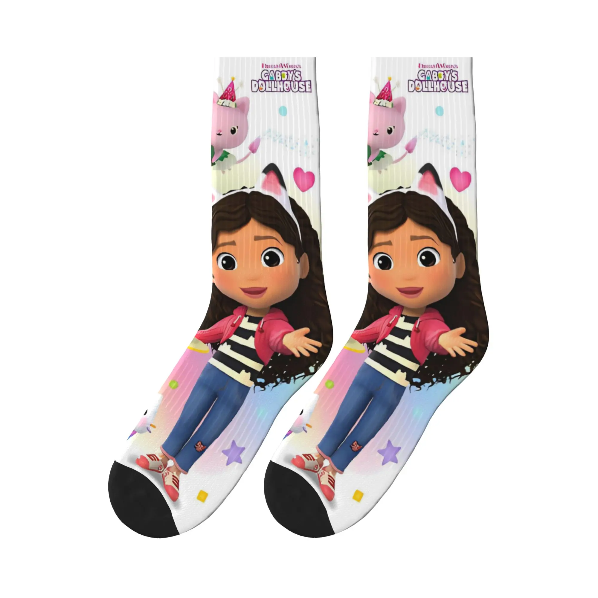 

G-gabbys DollhouseBirthday Card Socks Printed Stockings Anti Sweat Men's Socks Soft Breathable Winter Trendy Skateboard Socks