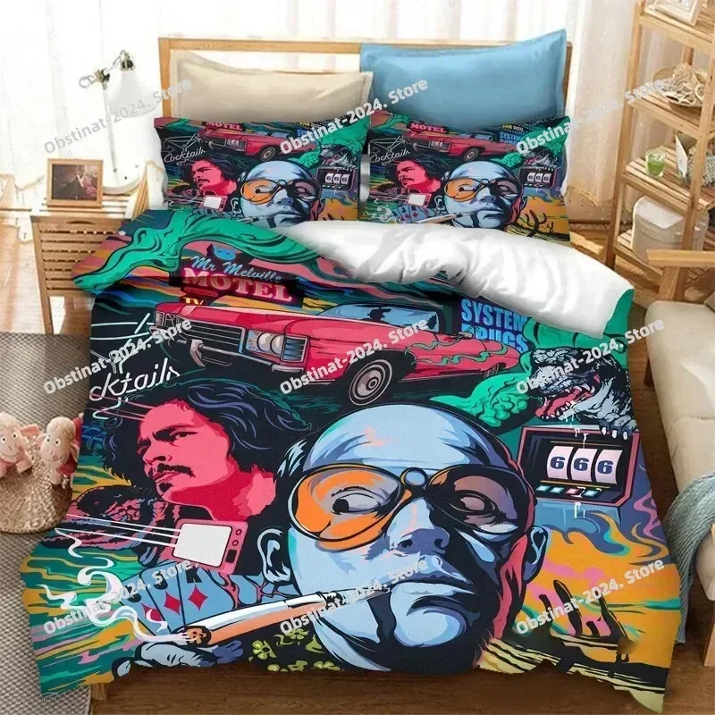 3D Printed Fear and Loathing in Las Vegas Bedding Set Duvet Cover Double Twin Full Queen King Adult Kids Bedclothes Quilt Cover
