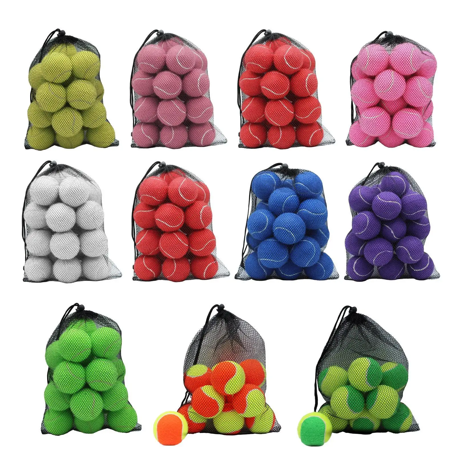 20 pçs bolas de tênis bolas de treinamento praticando 2.52 "diâmetro exercício resistente ao desgaste bolas elásticas para jogos indoor raquete esportes