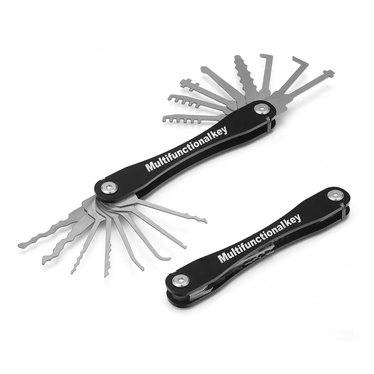 16Pcs Dual Head Compact Unlocking Set, Multifunctional Door Opening Key, Mini Hook and Hook Disassembly Kit
