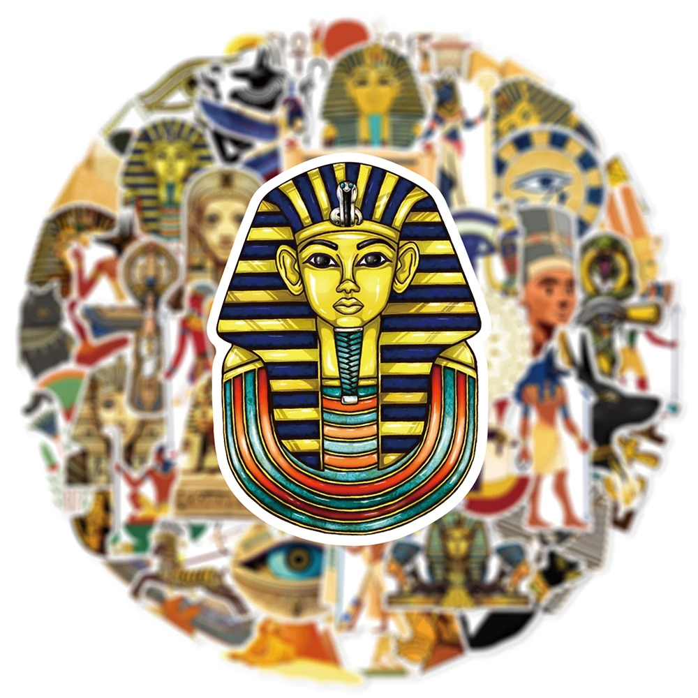 10/30/50 Stuks Retro Cartoon Oude Egypte Farao En Bastet Kat Stickers Laptop Skateboard Motorfiets Anime Sticker Klassiekers Speelgoed