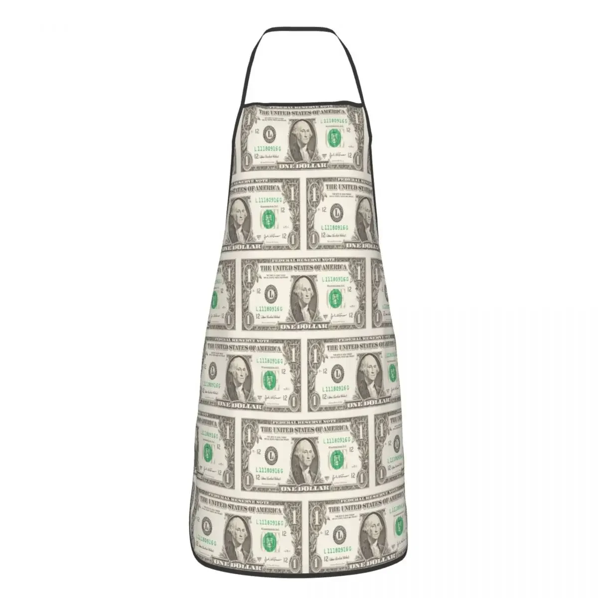 US Dollar Bill Banknote Bib Apron Men Women Unisex Kitchen Chef Money Pattern Tablier Cuisine for Cooking Baking Painting