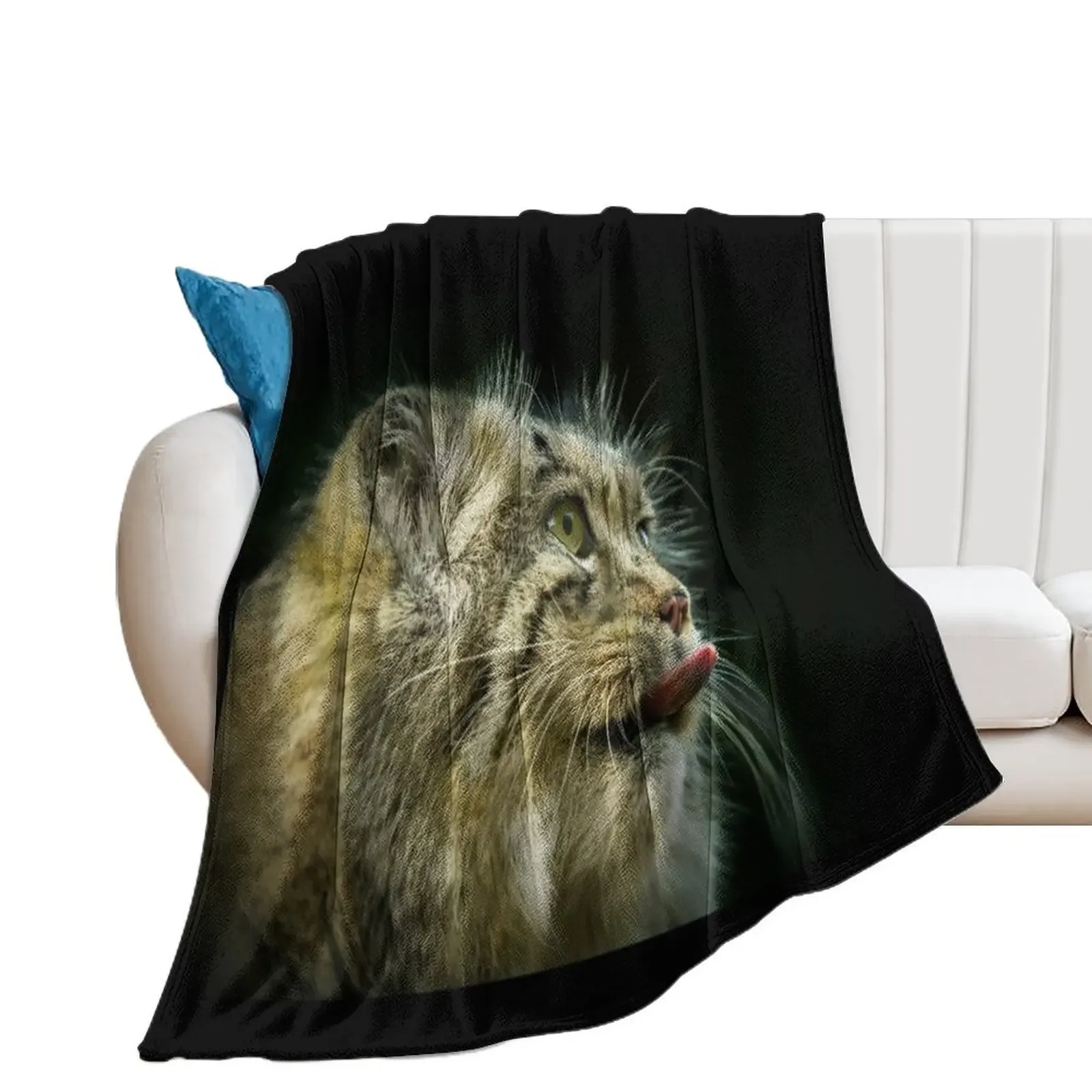 

Pallas Cat Throw Blanket Travel Picnic Bed linens Softest Blankets