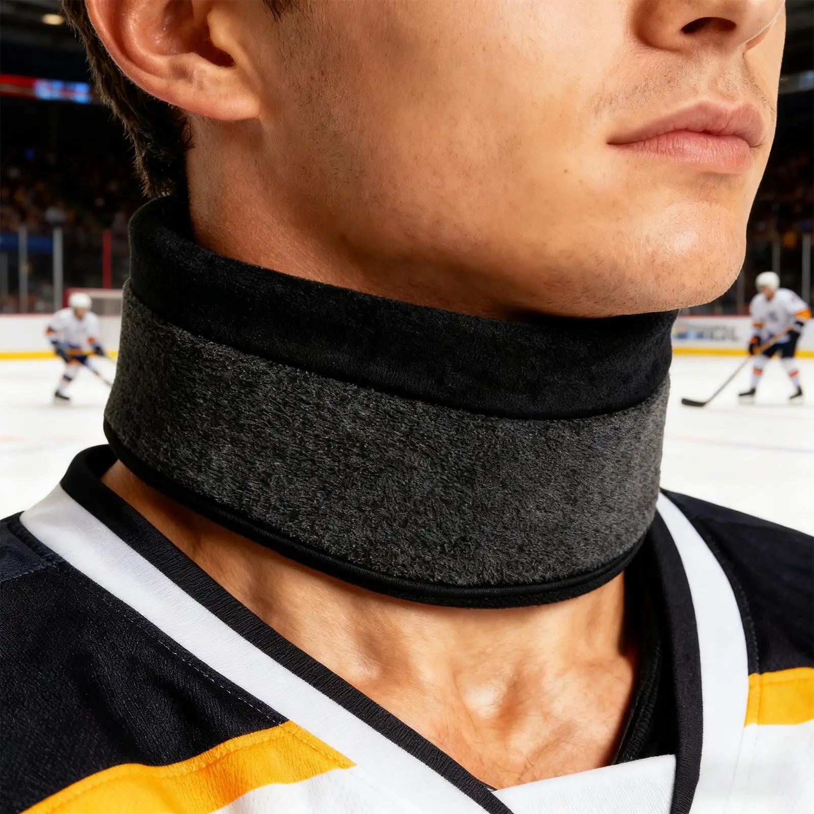 واقي رقبة الهوكي المقاوم للقطع، واقي طوق هوكي الجليد الناعم القابل للتعديل، حماية للرقبة قابلة للتنفس للممارسة والبطولة #2